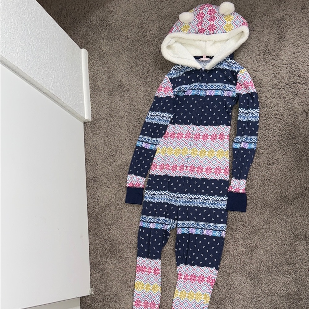 Victoria's Secret Multicolor Patterned Pajama Onesie